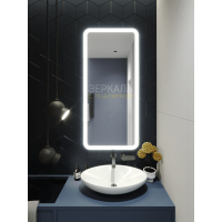 Зеркало с подсветкой для ванной комнаты Анкона Лонг 550х750 мм