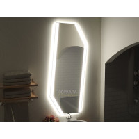 Зеркало с подсветкой для ванной комнаты Спейс Лонг 70х90 см